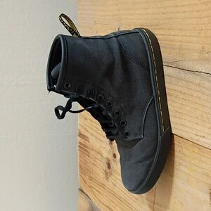 Dr Martens Black Sheridan Canvas Air Wair with Bouncing Soles Ankle Boots Size 6